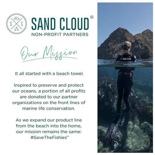 Sand Cloud Cotton Hair Towel Wrap, Sage - Quick Dry Hair Towel for Wet Hair - 100% Turkish Organic Cotton, Half Terry Weave with Binding Edge - 10" x 15" Lightweight, Frizz-Free Hair Drying Towel