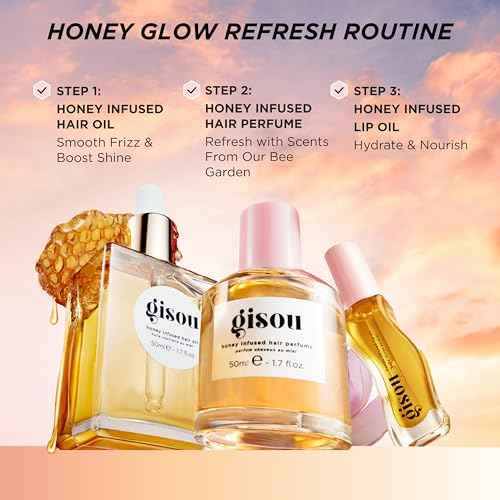 Gisou Honey Infused Hair Perfume ? Long-Lasting Hair Fragrance with Mirsalehi Honey & Argan Oil, Wildflower Honey scent, 1.7 Fl Oz