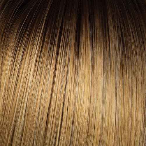 Hairuwear Hairdo Seriously Sleek Bob Chin-Length Straight Stylish Wig, Average Cap, SS25 Rooted Ginger Blonde