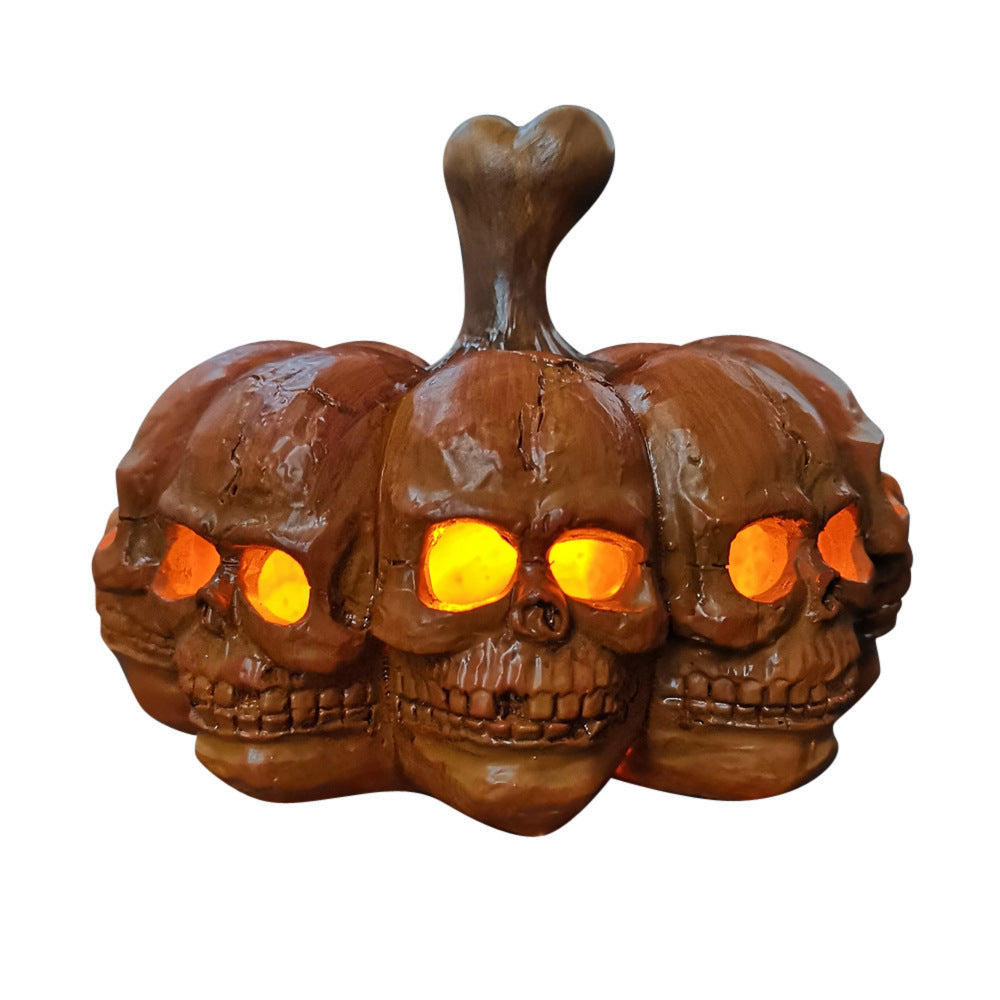 Halloween Skull Pumpkin Lantern - Portable Horror Decoration for Parties