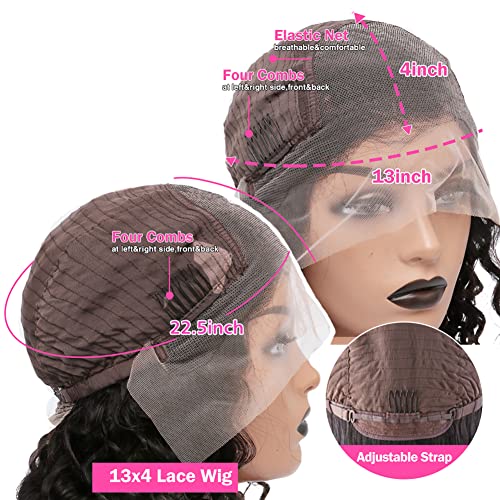 Metamuclia Hair Lace Front Wigs Human Hair Pre Plucked 13x4 HD Transparent Straight Lace Front Wig Human Hair Wigs with Baby Hair Bleached Knots 180% Density Frontal Wigs for Women Glueless 18 Inch