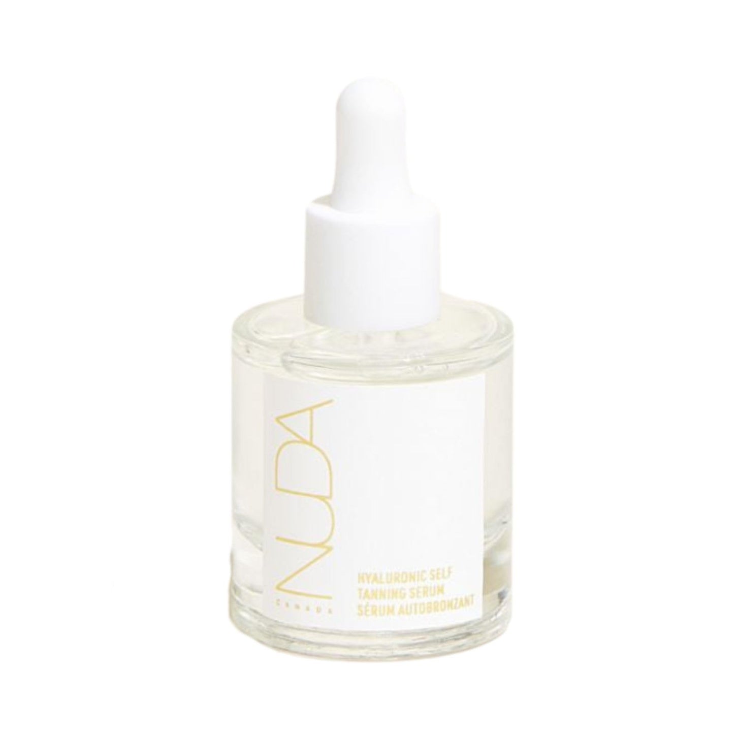 Nuda Cloudserum Hyaluronic Self Tanning Serum, Fast Drying, Streak Free Gradual Tan, Infused with Hyaluronic Acid, White Tea & Aloe Vera, Non-Transfer, Hydrating Sunless Tanner, Vegan, 1.0 Oz