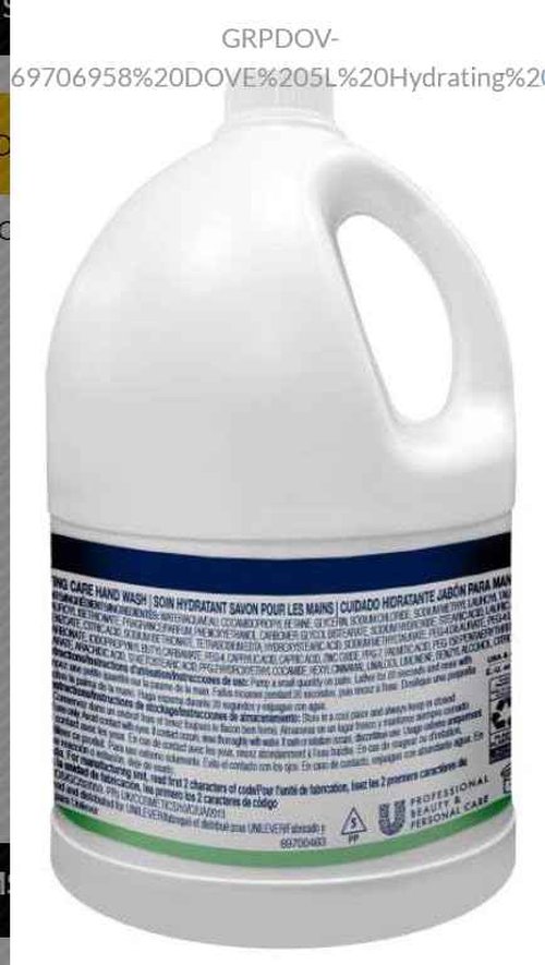 Dove 5Liter PRO Hydrating Hand Wash Refill/Refillable Bottles