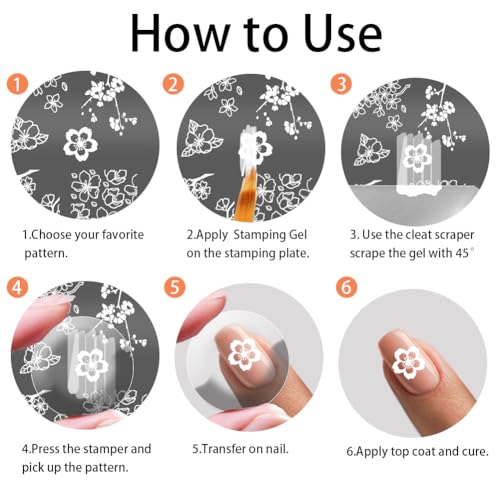 PH PandaHall 3pcs Color Block Nail Art Templates, 35 Patterns Gradient Texture Style Nail Stamping Plate Nail Art Stencils Stainless Steel Plates for Nail Design Print Manicure Salon