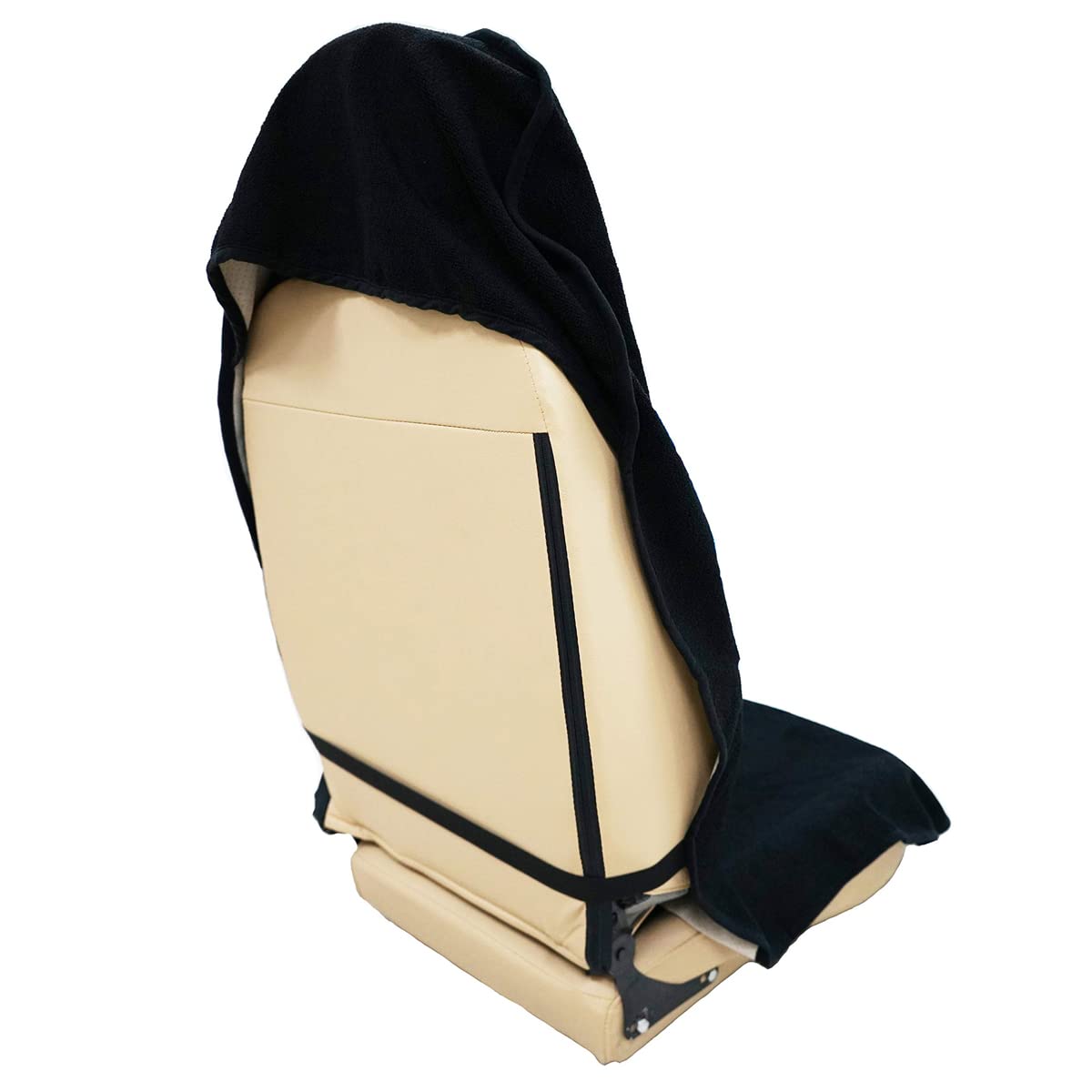 LoyaGour Car Seat Cover Protector Front Seats,for Gym Workout,Running,Swimming,Beach and Hiking,Waterproof Sweat Towel Bucket Seat Covers for Cars SUV Trucks (Black, 1Pcs)