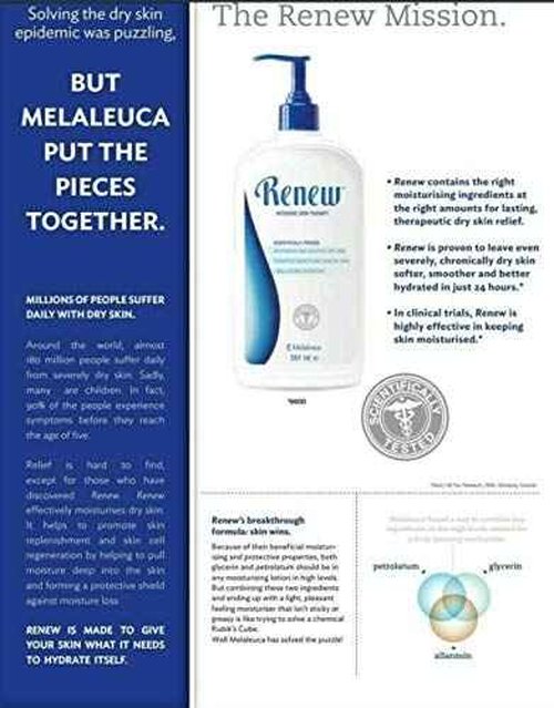 Melaleuca RENEW Intensive Skin Therapy Lotion, 20 oz Bottle (Without Pump)