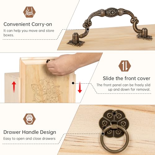 TORIBIO Essential Oils Box for 192 Bottles, Wooden Essential Oils Storage Organizer Holds 5 10 15 20 30 ml for Young Living & Doterra Bottles