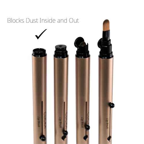 Retractable Automatic Lid Professional Lip Brush 1pc (Champagne Gold)