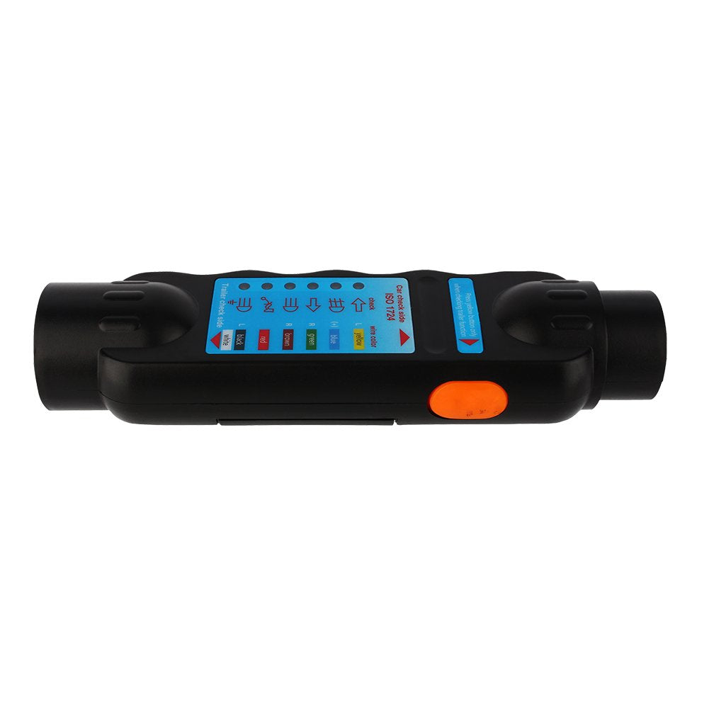 12V 7-Pin Trailer Tester Plug RV Connector Tester Plug Tool Socket Adapter for Trailer(European Specifications)