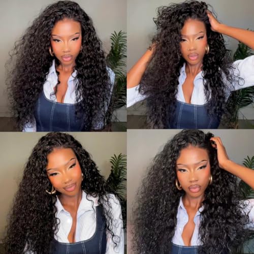 12A Water Wave Human Hair Bundles 20 22 24 Inch Raw Curly Bundles Human Hair,Ultra Double Drawn Sew In Weft No Tangle Shedding,Double Lifespan Virgin Hair,Multiple Washes Keep Texture Silky Soft
