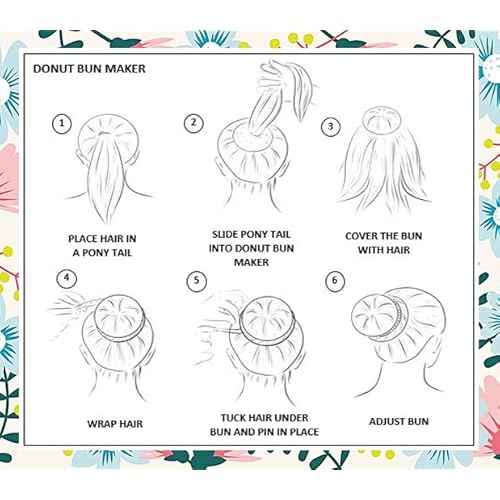 Styla Hair Small Donut Bun Maker for Kids Hair Buns - Easy Ballet and Sock Buns (6pc Brown 2 Inch Size)