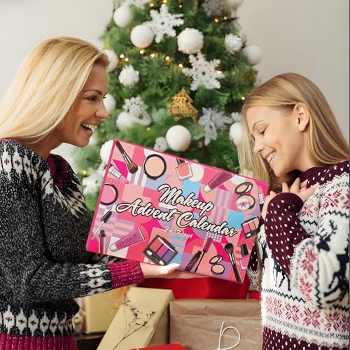 Makeup Advent Calendar 2025 Teen Girls Women Beauty Make Up Advent Calendar, 24 Days 2025 Christmas Countdown Full Makeup Kits Beauty Skincare Sets Gifts For Teen Girls women