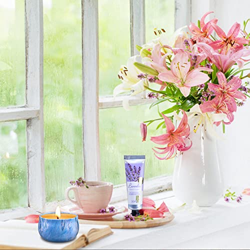 Gift Baskets for Women: Unique Candles & Hand Cream Lotion Gift Set, Valentines Day Gifts,Teacher Appreciation Gifts, Mothers Day Gifts, Best Friend Birthday Gift, Christmas Gifts for Coworker