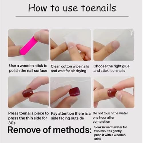 24Pcs Christmas Press on Nails Short Square Fake Nails Red False Nails Press Ons With Christmas Fruit Letter Printing Design Nail Stick on Nails Acrylic Manicure Kit Nail for Women Decor