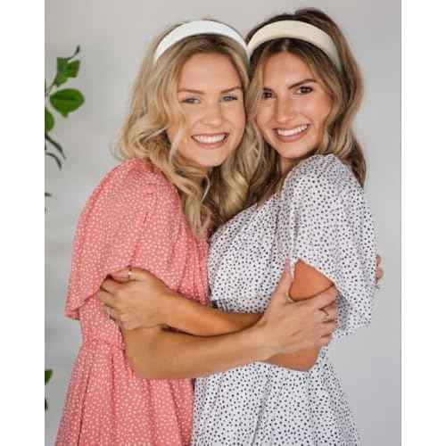 Huachi Headbands for Women Non Slip Trendy Headbands for Women¡¯s Hair 1 inch Wide Cute Headband for Girls, Fall Head Bands Elastic Hair Bands for Womens Fashion Accessories for Women 4PCS