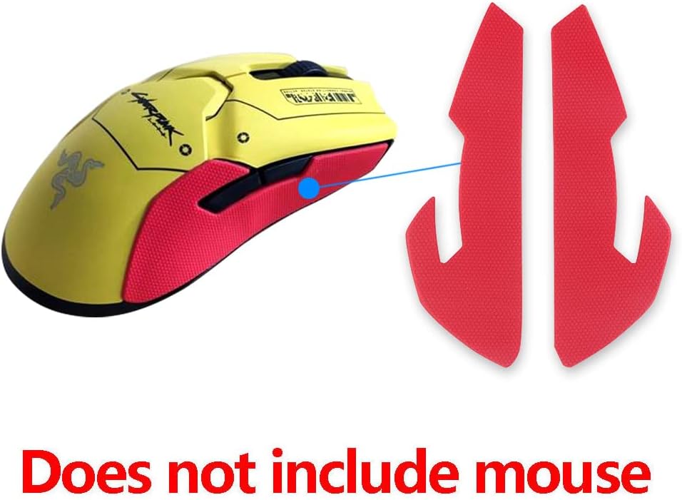A Pair Grip Tape Replacement for Razer Viper/Viper Ultimate Gaming Mouse (Pink)