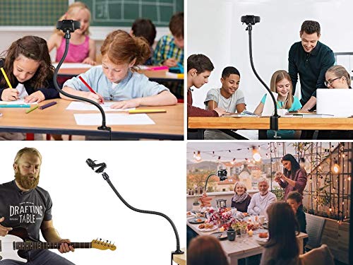 25 inch Flexible Jaw Arm Clamp Mount Holder Stand Compatible with Logitech Webcam C920s C925e C922 C930 C615 Brio StreamCam