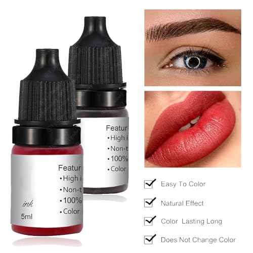 5ml Permanent Makeup Pigment Ink Eyebrow Lip Microblading Tattoo Ink Cosmetic Natural Microblading Color Pigment for Tattoo Machine (Orange)