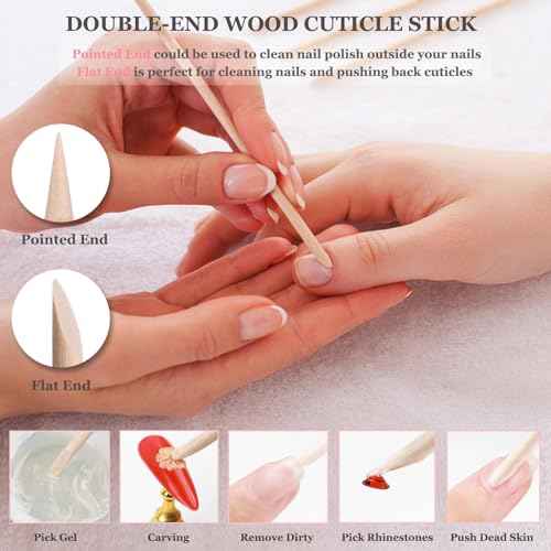 20PCS Press on Nail Tool Kit: Nail Prep Kit with Nail Glue, Glue Remover, Mini Nail File, Nail Buffer, Prep Pad,Adhesive Nail Tabs, Wood Stick, Instruction Card for Press on Nail Packaging