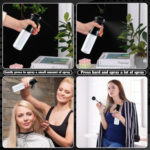 Continuous Hair Spray Bottle and Root Comb Applicator Bottle Hair Oil Applicator Water Mister for Hairstyling
