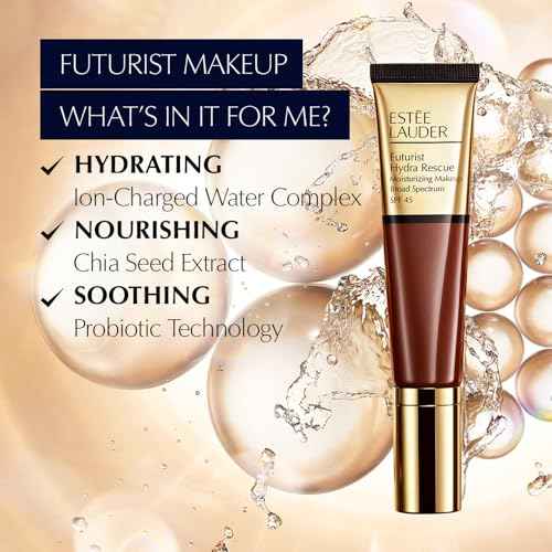 Est?e Lauder Futurist Hydra Rescue Moisturizing Foundation Makeup SPF 45 for a 12-Hour Glow, 1.2 Fl Oz