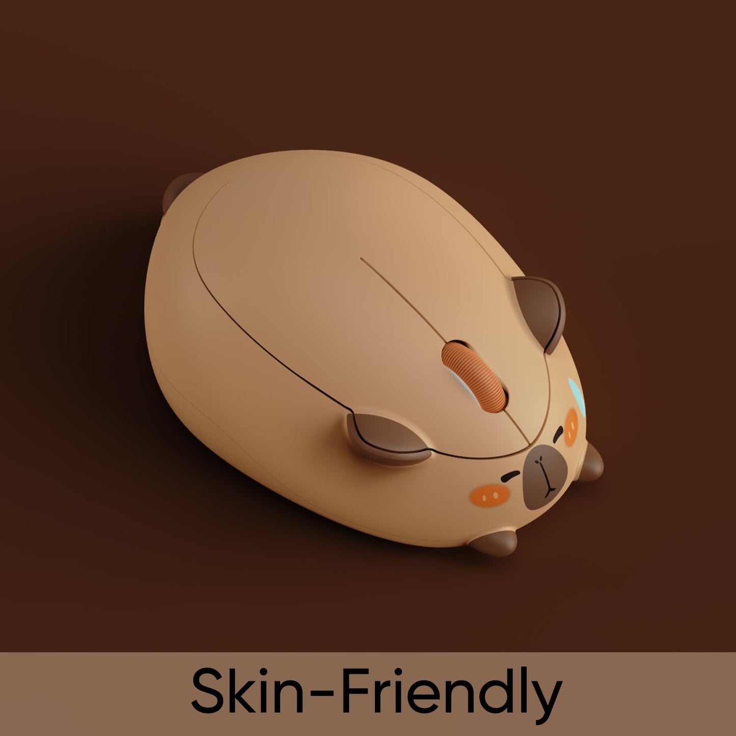 Akko Wireless Gaming Mouse Capybara, 2.4G GHz with a USB Receiver, Cute Optical Cordless Cartoon Mice for Computer/Laptop/Desktop/PC, Compatible with Mac/Win