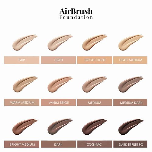 MagicMinerals AirBrush Foundation Set by Jerome Alexander – 3pc Set Includes AirFinish, Foundation and Kabuki Brush - Spray Makeup with Anti-aging Ingredients for Smooth Radiant Skin (Bright light)