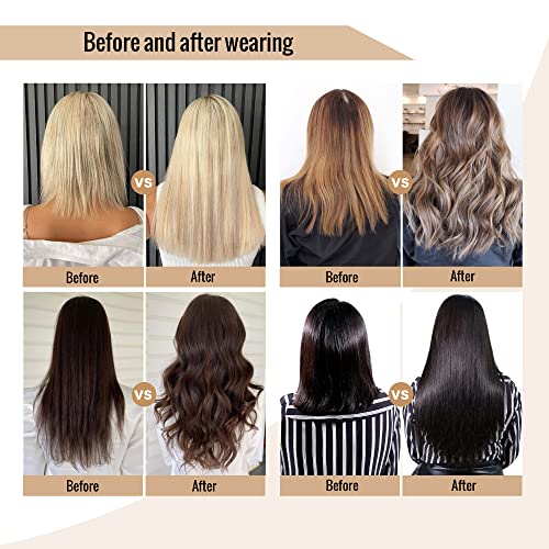 JESSBO Tape in Hair Extensions Human Hair Ash Blonde Highlighted Bleach Blonde 24 inch 20pcs 50g/pack Straight Seamless Skin Weft 100% Real Human Hair (24 Inch #P18/613)