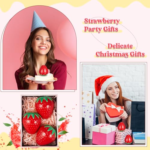 12 Pcs Strawberry Hand Cream Gifts Set for Women, Funny Fruit Hand Cream Gift for Baby Shower, Birthday Day, Fall Holiday Party, Bridal Shower Favors, Bridesmaid Gifts and Wedding Favors Party Supply