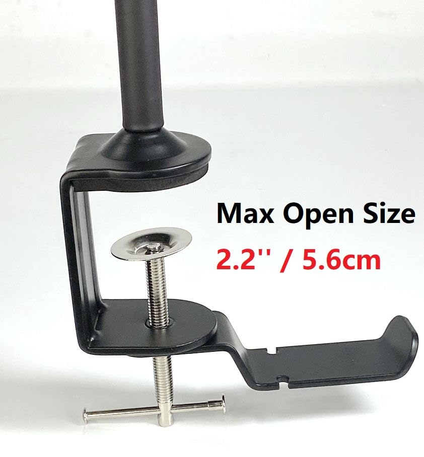 Acetaken Facecam Pro Webcam Stand, 24-Inch Clamp Mount Holder with Headphone Hook Compatible with Elgato Facecam, Facecam pro Webcams - 1/4''-20 Interface (max Load 0.5kg/1.1 lbs), Black