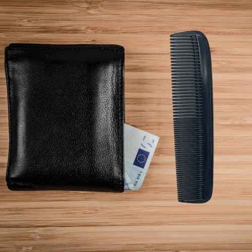 GENTS (5 Pack) Pocket Comb Black Unbreakable Round Teeth Course Fine Pocket Beard & Mustache Combs for Men's Hair | Sideburns Travel-Friendly Symmetry, Friendly Birthday Gifts