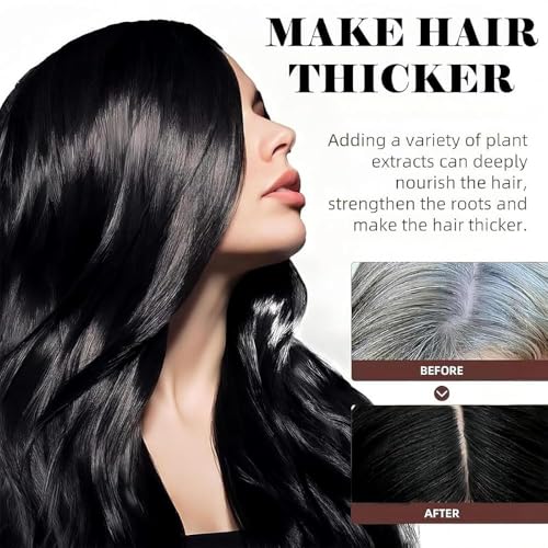 Saffron Hair Blackening Spray, Black Hair Spray, Saffron Hair Spray, Natural Plant Saffrons and Polygonum Multiflorum Essence Spray, Improve Dryness and Frizz, For All Hair Types