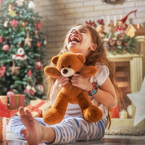 12PCS Christmas Hair Scrunchies, 4.3 Inch Santa Claus Xmas Tree Gingerbread Man Reindeer Patterns Elastic Hair Ties Christmas Ponytail Holders Hair Accessories for Women Girls (6 Styles)
