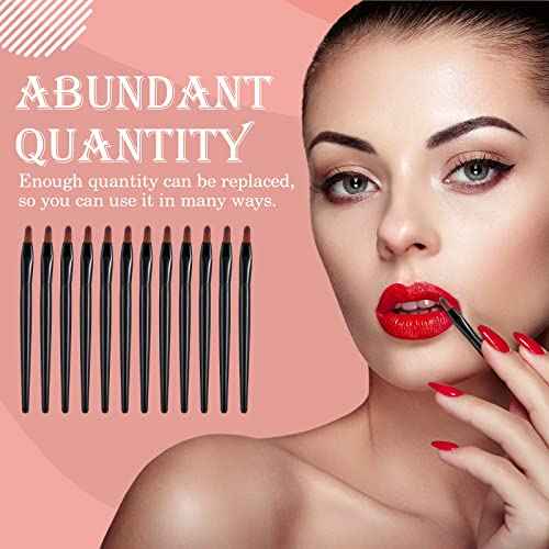 Yaomiao 120 Pcs Disposable Lip Brushes Small Lip Applicators Bulk Multifunctional Brush for Lipstick Makeup Concealer Eyebrow Foundation Blending Cosmetic Tool