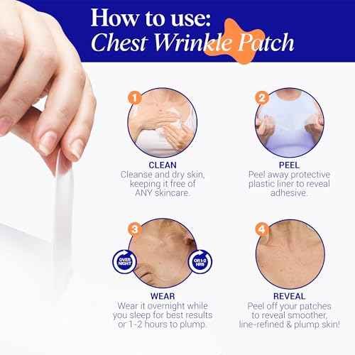 Wrinkles Schminkles Chest Wrinkle Patch - Reusable Silicone Smoothing Pads for Cleavage & Body, Reduce Wrinkles & Stretch Marks, Sensitive Formulated, Secret to Radiant Skin (1 Pack)