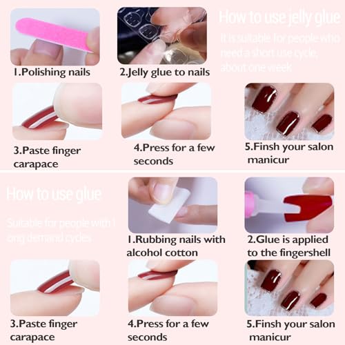 Nails Press on, Nude Pink Girls Fake Nails with Cat's Eye Bright Colors Design, Acrylic Artificial False Nails Press Ons Short Press on Nails For Women