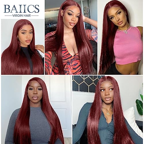 250 Density Ginger wig human hair Straight Lace Front Wigs Human Hair Pre Plucked 13x4 HD Transparent Lace Front Wigs Human Hair for Women Reddish Brown Lace Front Wigs HumanHair 22Inch