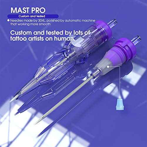 Mast Tattoo Tour Cordless Tattoo Machine Kit Cartridge Tattoo Gun with 50Pcs Liner Shader Needles Complete Tattoo Supplies Kit for Beginners