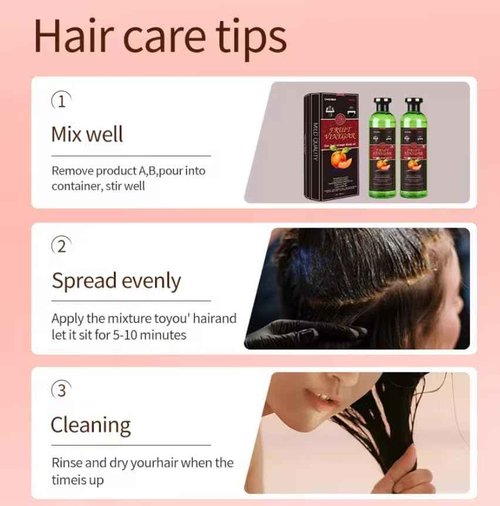 Fruit Vinegar Hair color | Ammonia Free | Gray Coverage | Non-Staining | Long-Lasting | 33.8 fl oz |1000 ml | Unisex Hair Color | Natural Black