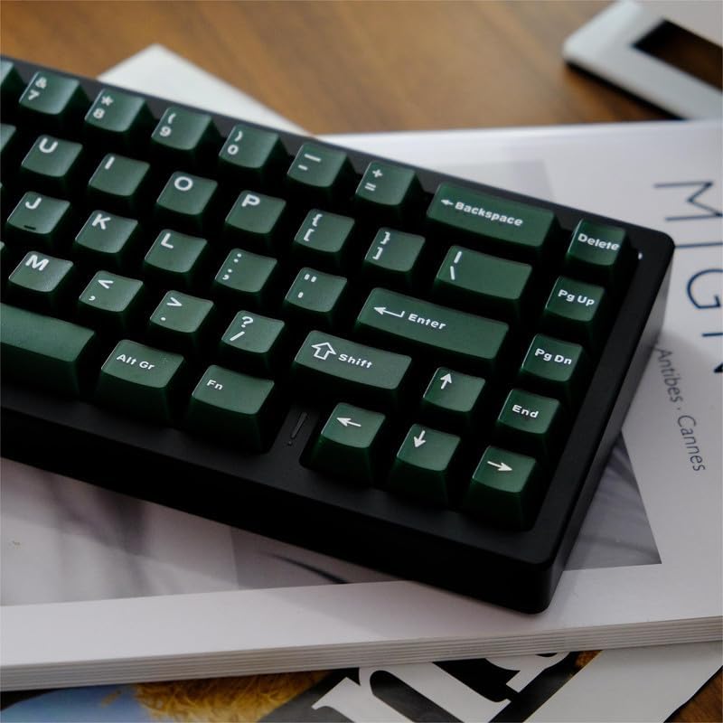 ABS Cherry Profile Double-Shot Keycaps, 114 Keys Green Emerald Keycap Set