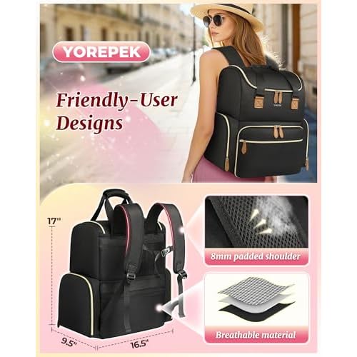 YOREPEK Extra Large Nail Polish Organizer Case Backpack Holds 96 to 100+ Bottles(15ml/0.5 fl.oz) UV Nail Lamp,Nail Organizers and Storage with 2 Removable Pouches Fits Nail Stuff,Gift for Manicurist