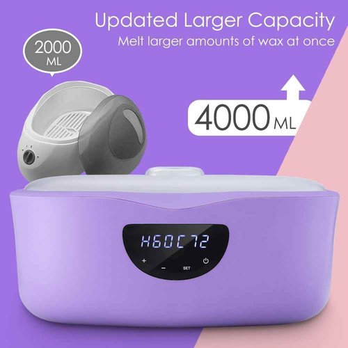 Wahzzi Paraffin Wax Machine for Hands and Feet - Paraffin Bath for Hand and Foot Therapy & Arthritis - Quick Heating 4000ml Paraffin Wax Warmer Kit with Wax Refills