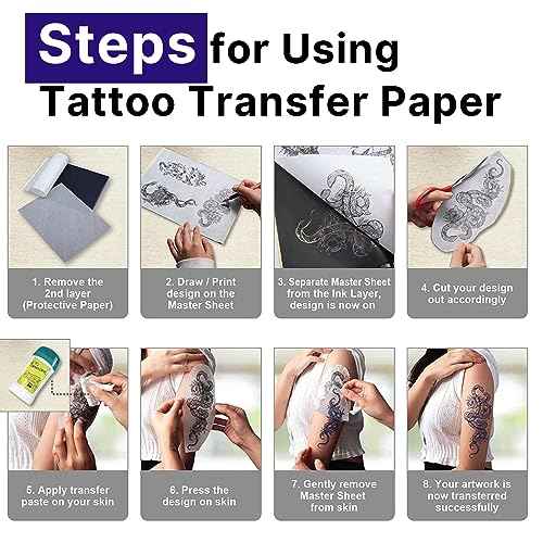 30pcs Tattoo Practice Skins with Transfer Paper - Usiriy Tattoo Skin Practice Kit Include 10pcs Tattoo Fake Skin and 20pcs Tattoo Stencil Paper Tattoo Starter Practice Kit Tattoo Supplies