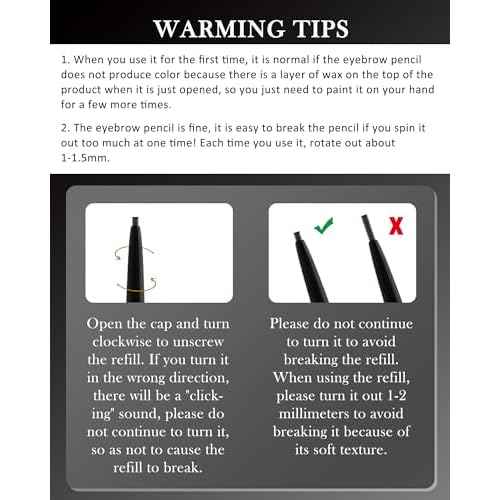 12Pcs Waterproof Dark Brown Eyebrow Pencil Set, Professional Brow Micro Eyebrow Retractable Pencil, Ultra Fine Long Lasting for Perfect Eye Liner Brows Eye Makeup Shaping & Filling Brow Gel Pen- 05