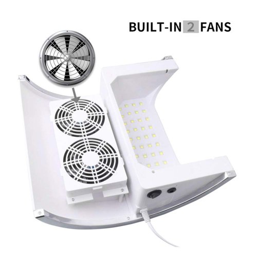 Nail Dust Extractor & Cleaner, 2-in-1 Infrared Sensor, 1 Curing Lamp, 10S/30S/60S/99S Timer, Gel Nail Polish Curing Machine