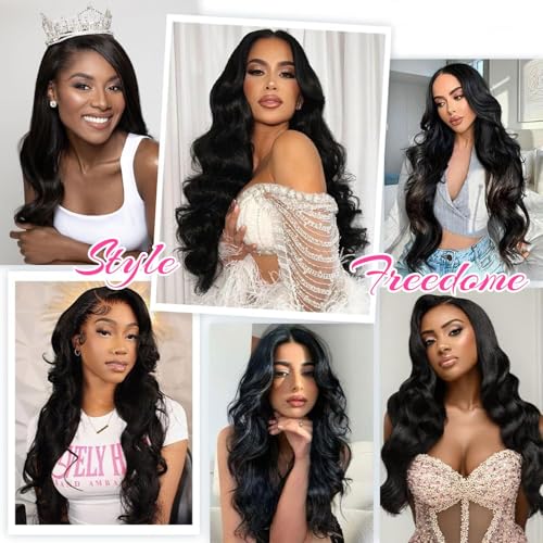 20 Inch Body Wave Lace Front Wigs Human Hair 200% Density 13x6 HD Lace Frontal Wig Pre Plucked Body Wave Wig with Baby Hair Glueless wigs for Women Daily