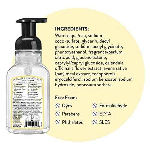 J.R. Watkins Foaming Hand Soap with Pump Dispenser, Moisturizing Foam Hand Wash, Alcohol-Free, Cruelty-Free, Lemon, 9 fl oz, 3 Pack