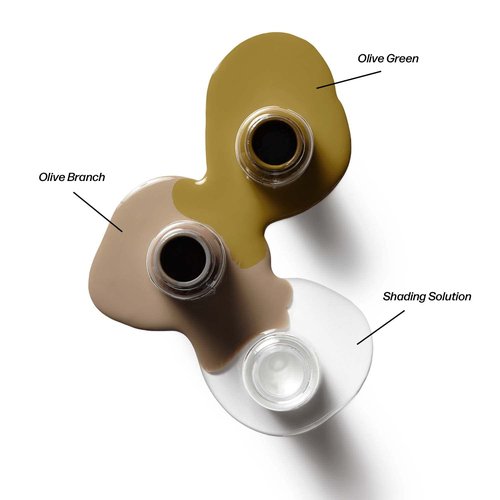 Perma Blend - Eyebrow Cool Modifier Tattoo Kit - Makeup Kit for Microblading & Permanent Eyeliner - Professional Tattoo Ink - Olive Branch, Olive Green & Shading Solution (0.5 oz, 3 ct)