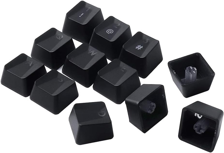 10Keys Corsair FPS Red Backlit Keycaps Replacement for Cherry Key Switches Gaming Keyboards(QWERDF+WASD)