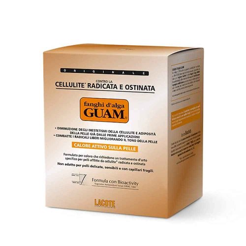 Guam Anti-cellulite Body Wrap for Thighs, Legs, MAX STRENGTH Hot Mud for Stubborn Cellulite, Clay Body Mask with Caffeine, Seaweed and Essential Oils, Reduce Cellulite on Legs, (2.2LB)